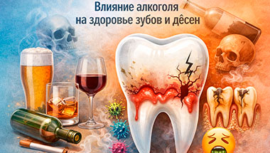 Влияние алкоголя на здоровье зубов и дёсен: риски и…
